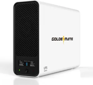 1000VA/600W Lithium UPS Battery Backup and Surge Protector, Backup Battery Power Supply with LiFePO4 Batteries(153.6 Wh), Sinewave UPS System, 10 Years Lifespan, 8-Outlets, LCD Display