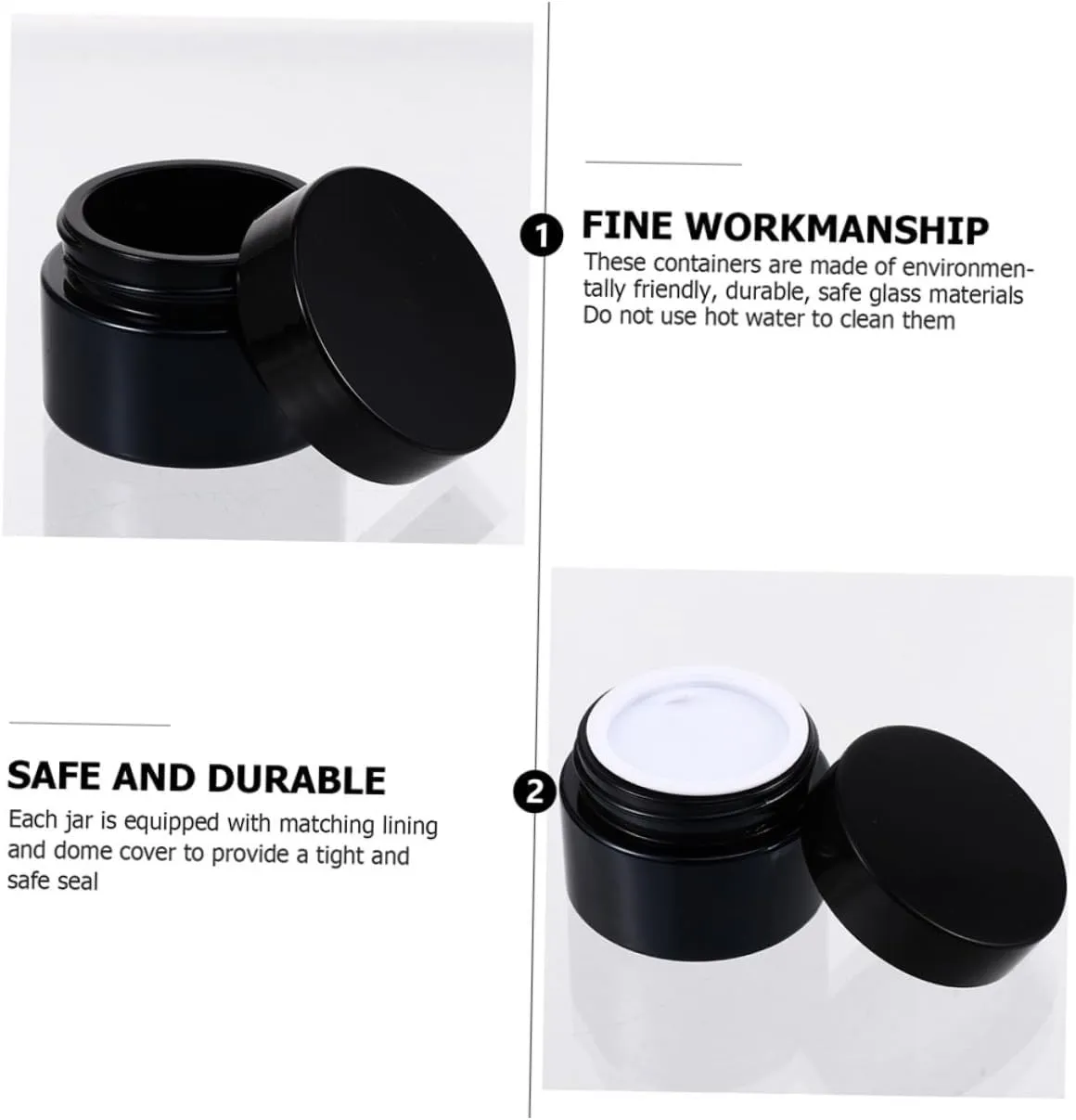 10pcs Portable Cream Jars for Makeup Leakproof Cosmetic Sub Containers for Lotions Lip Balms and Creams for Travel and Daily Use