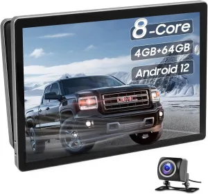 11.5" Car Radio Stereo Upgrade for Chevy Silverado/Tahoe 2007-2014, GMC Acadia 2007-2012, Sierra/Yukon 2007-2014, Featuring Apple CarPlay/Android Auto, 4 64GB, 8-core, DSP, GPS, Bluetooth, WiFi, SWC