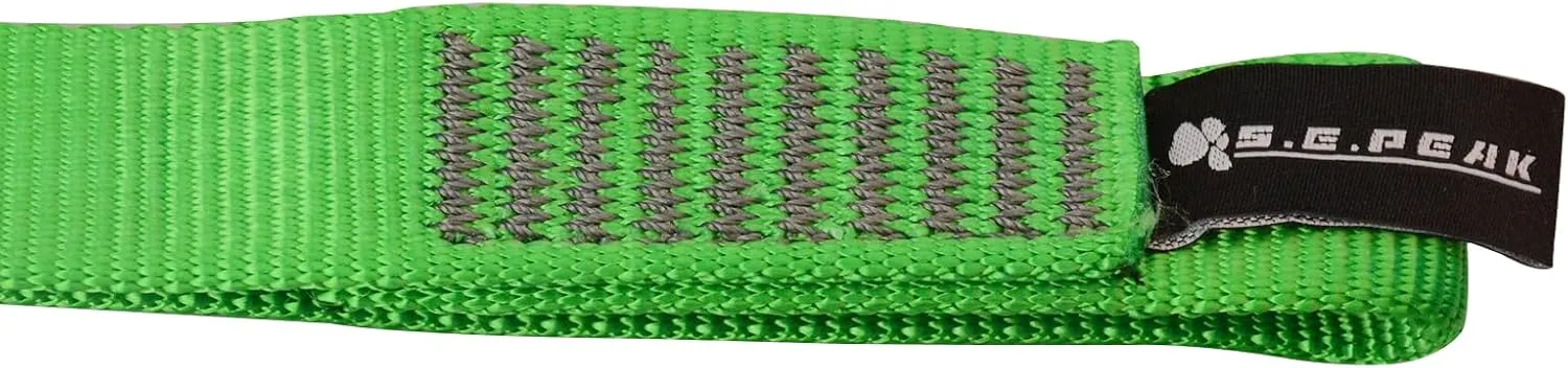 16mm Nylon Climbing Sling Runner, 23KN/5171 lbs, EN566 Rock Climbing Webbing Straps for Tree Work, Positioning, Rigging, Ziplining, Anchoring,Hanging, Stretching,3pc,48inch,Green