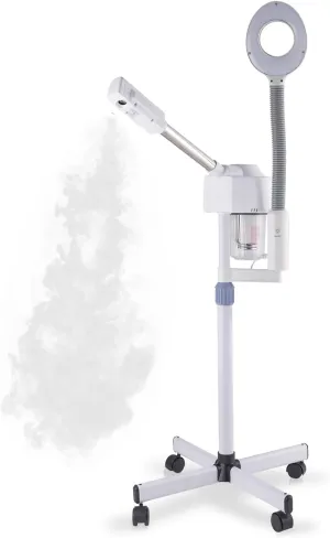 2 in 1 Facial Steamer, Face Steamer for Facial Deep Cleaning, Face Steamer with 5X Magnifying Lamp, Facial Steamer Professional, Facial Steamers for Home Beauty Salon
