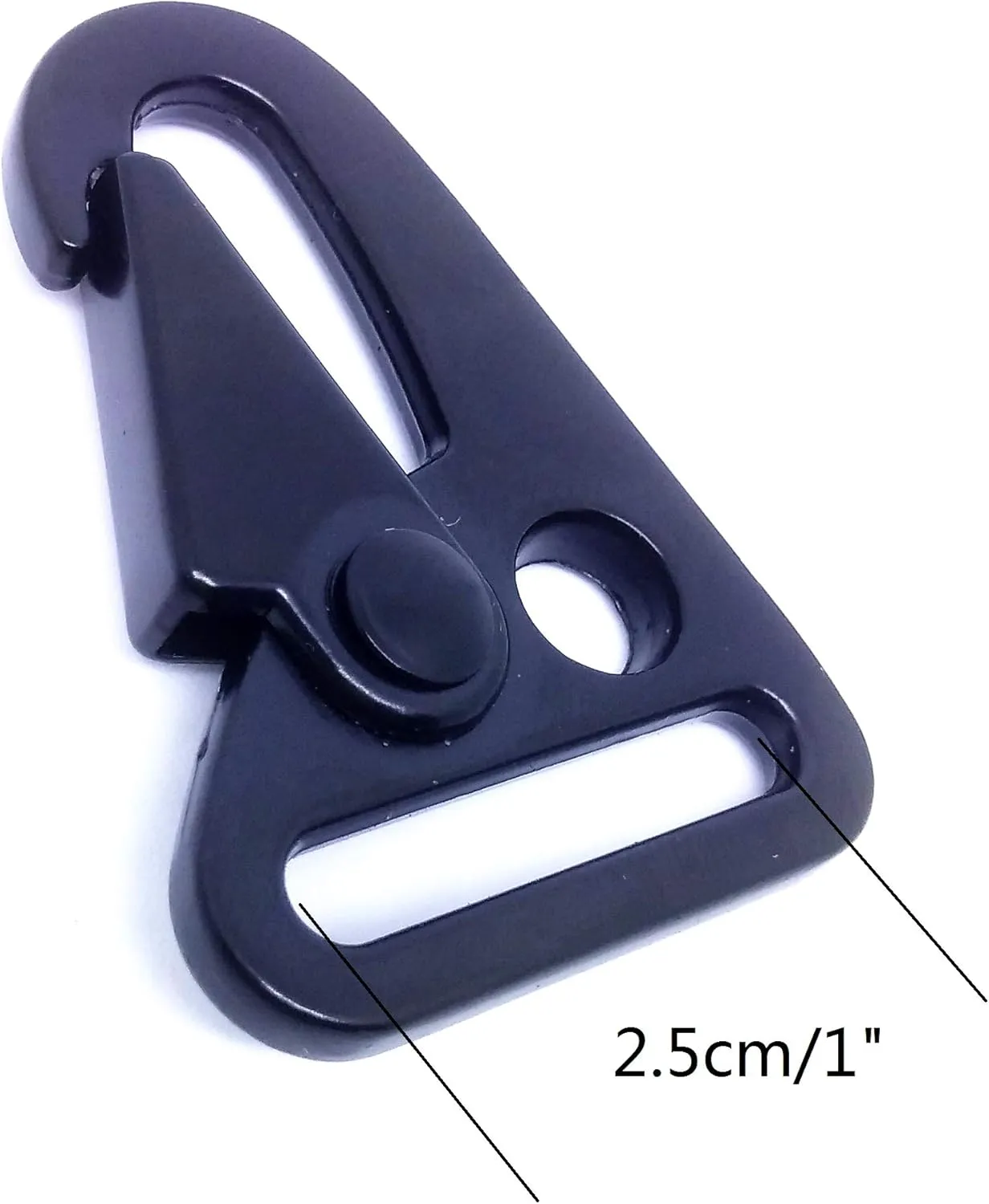 20 Pcs 1" 25mm HK Sling Clips Olecranon Hook Spring Gate Snap for Triglides D ring Webbing Strap Buckles