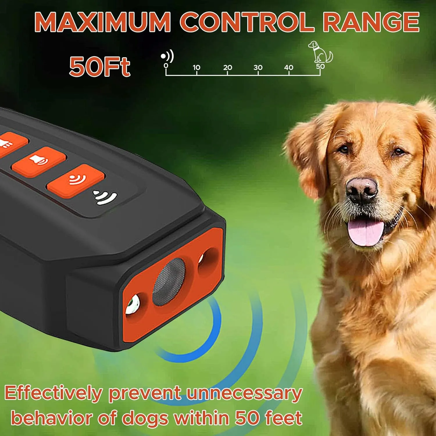 2025 Upgraded Anti Barking Device for Dogs, Ultrasonic Dog Bark Deterrent, Dog Bark Deterrent Devices, Best Anti-Barking Device, 3 Modes & LED Light Portable Indoor & Outdoor