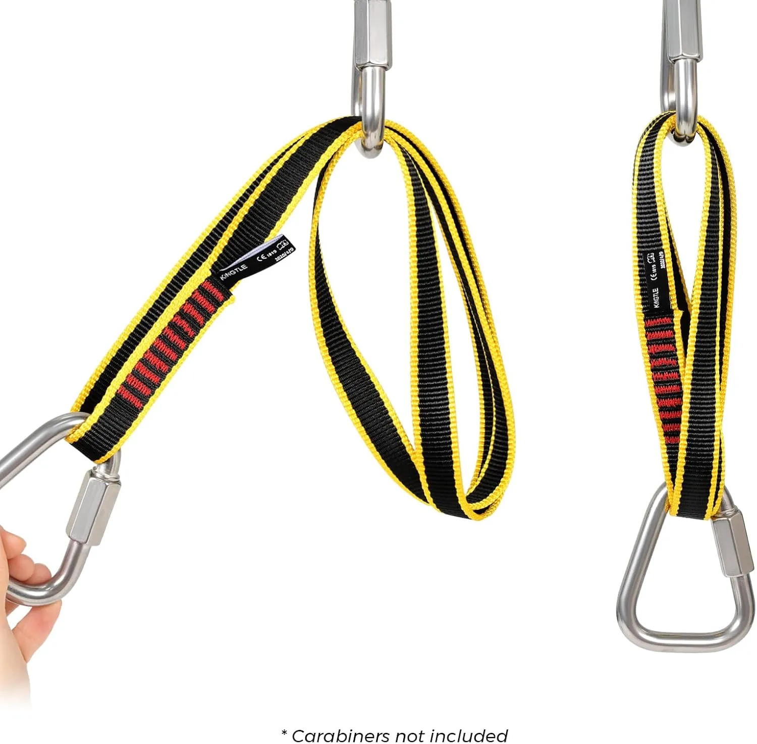 20MM Nylon Climbing Sling Runner 23KN CE2008/EN566 Rock Climbing Webbing Straps for Rock Climbing, Rappelling, Swing, Yoga Hammock etc