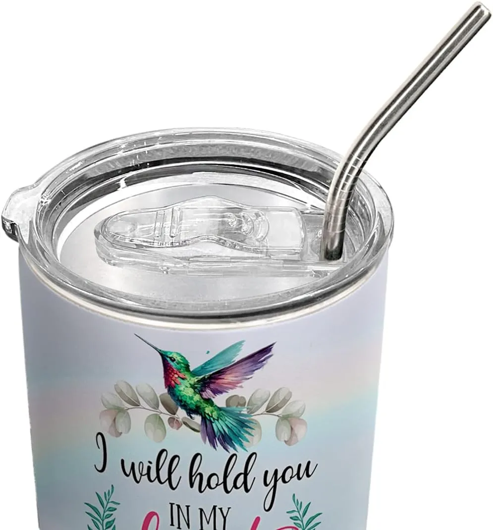 20oz Faith Hummingbird Tumbler, Memorial Heaven Stairway Hold You in my Heart, Coffee Thermos for Women, Stainless Steel Double Wall Vacuum Insulated Coffee Mug, Travel Cup with Lid
