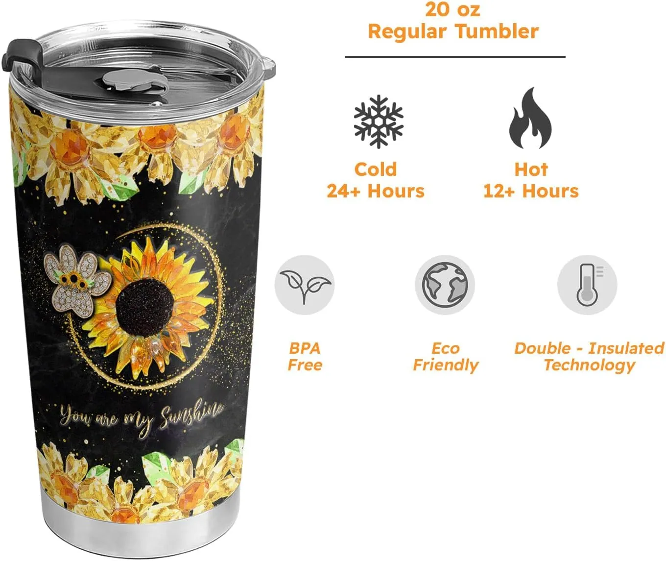 20oz Yellow Jewelry Crystal Sunflower Dog Mom Tumbler, World's Best Dog Mom, Gifts for Dogs Lovers, Coffee Thermos, Stainless Steel Double Wall Vacuum Insulated Coffee Mug, Travel Cup with Lid