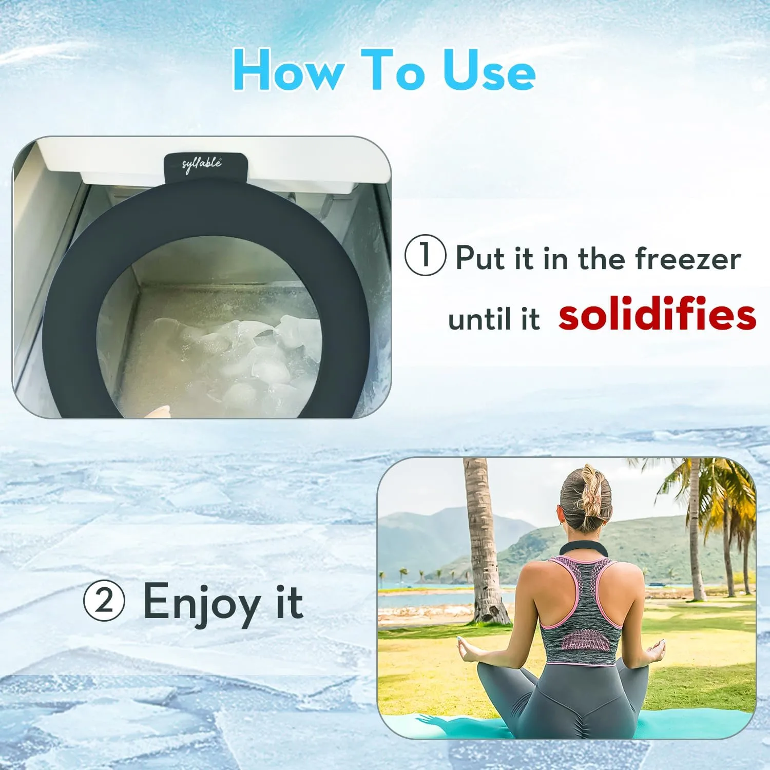 2PCS Neck CoolingTube with Insulated Bag, Reusable Neck Coolers Wearable Body Cooling Products for Hot Weather in Summer