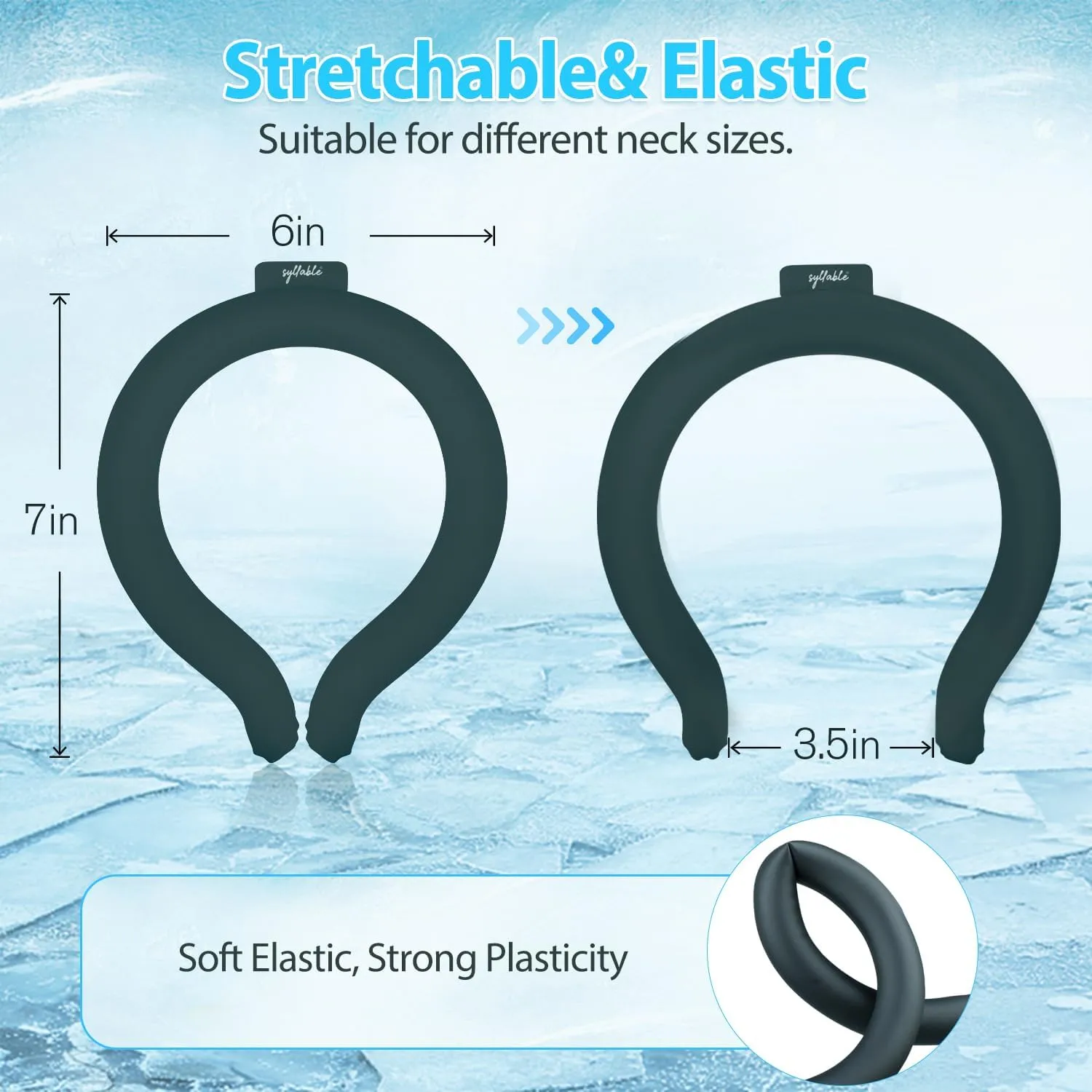 2PCS Neck CoolingTube with Insulated Bag, Reusable Neck Coolers Wearable Body Cooling Products for Hot Weather in Summer