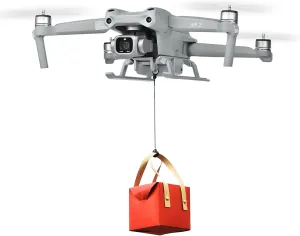 (3 in 1) Tomat Mavic Air 2S Landing Gear with Airdrop System Mavic Air 2 Light Landing Gear Payload/Delivery/Transport Release for DJI Air 2S Wedding Clip/Fishing Line with Bait Ring Thrower