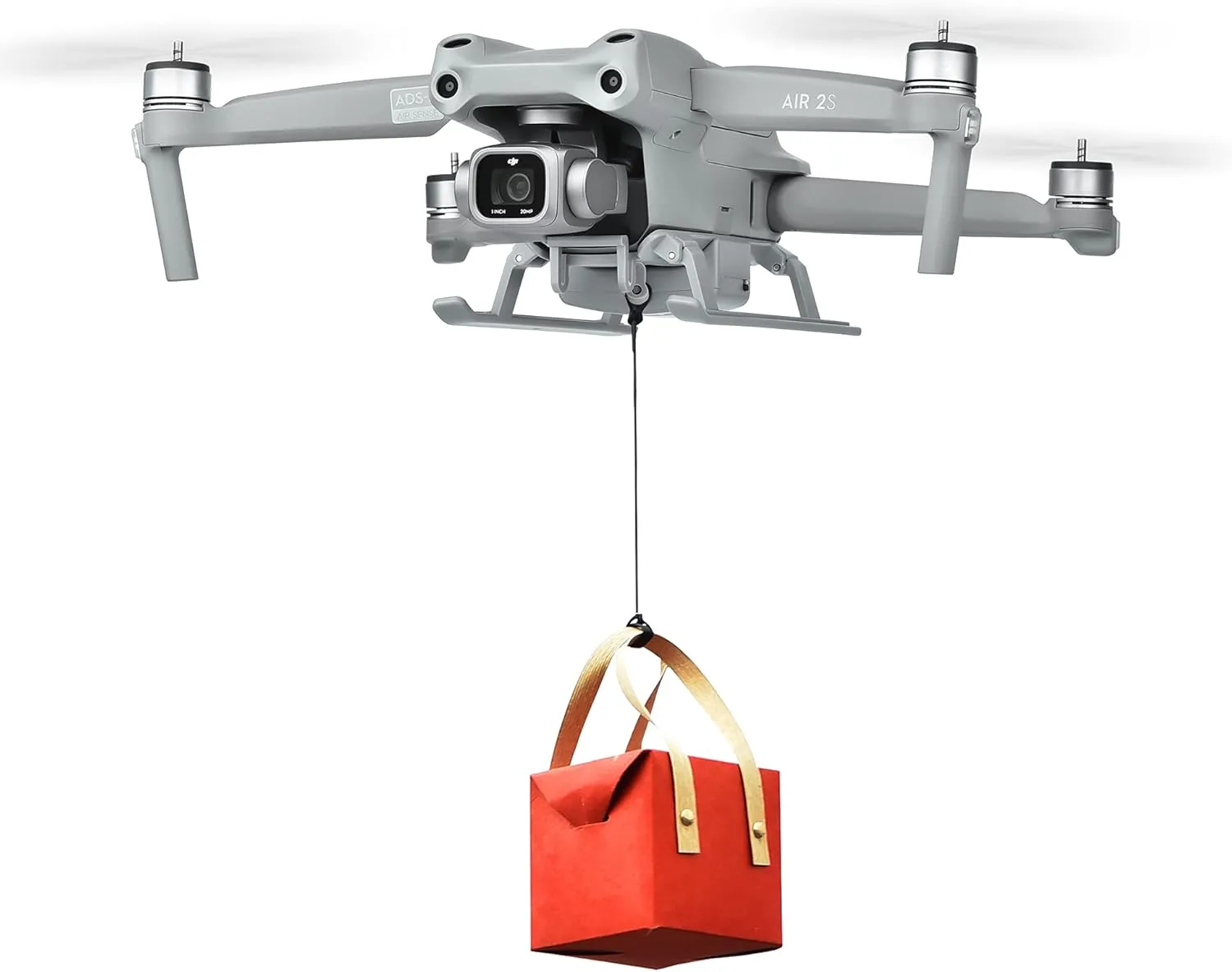 (3 in 1) Tomat Mavic Air 2S Landing Gear with Airdrop System Mavic Air 2 Light Landing Gear Payload/Delivery/Transport Release for DJI Air 2S Wedding Clip/Fishing Line with Bait Ring Thrower