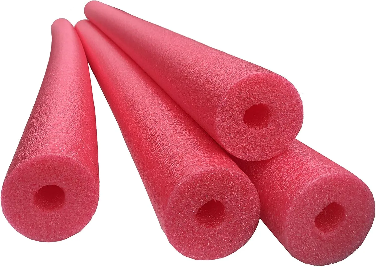 4 Pack Flex Connex Jumbo 60 Inch x 3.5 Inch Jumbo Swimming Pool Noodle Foam Multi-Purpose (Red)