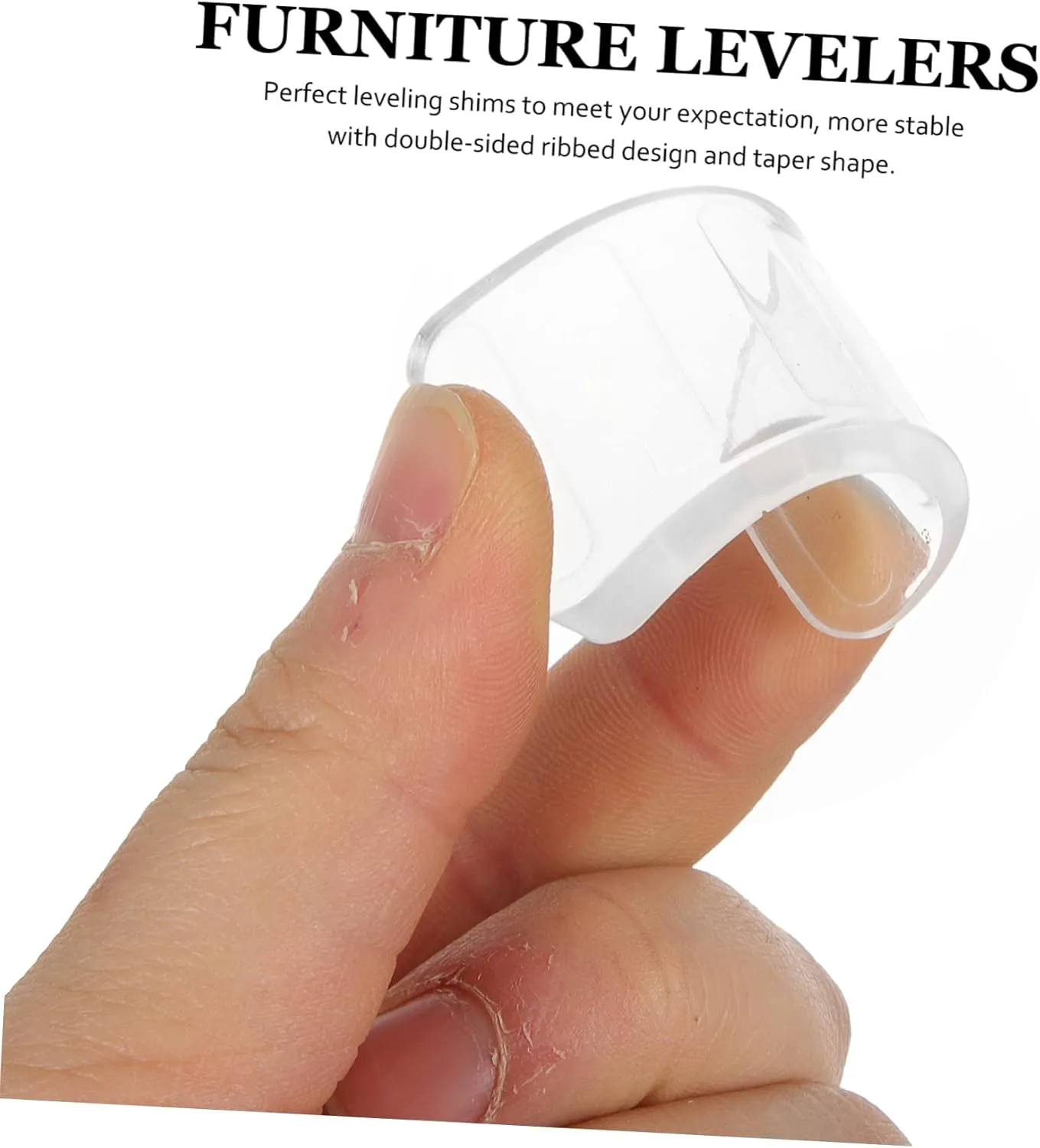 4sets Furniture Levelers Table Wedges Drywall Shims Door Shims Small Plastic for Leveling 8pcs*4