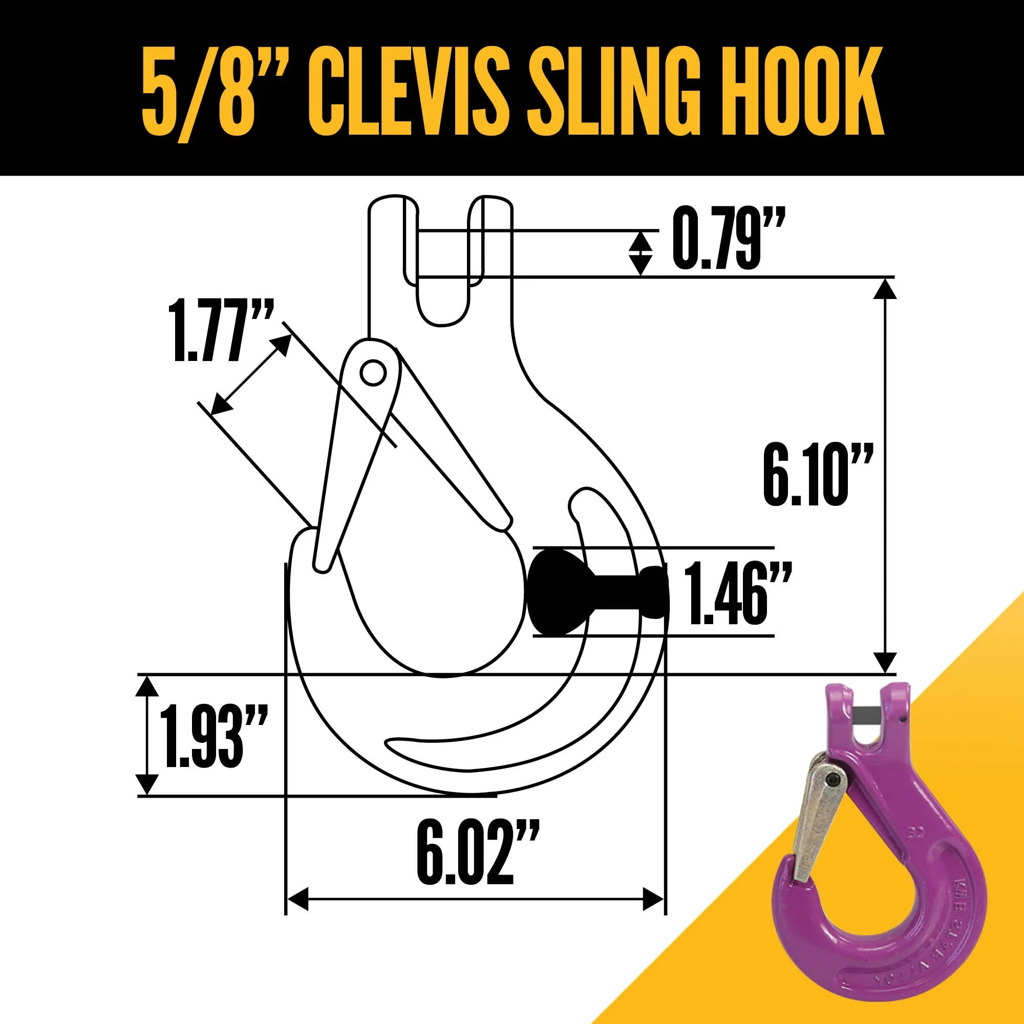 5/8" x 15' - Adjustable 3 Leg Chain Sling w/ Sling Hooks - Grade 100