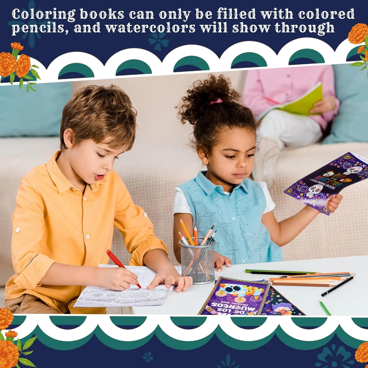 72 Pcs Day of The Dead Coloring Book for Adults Kids DIY Sugar Skulls Coloring Book Bulk Mexican Dia De Los Muertos Books Halloween Party Favors Bag Fillers