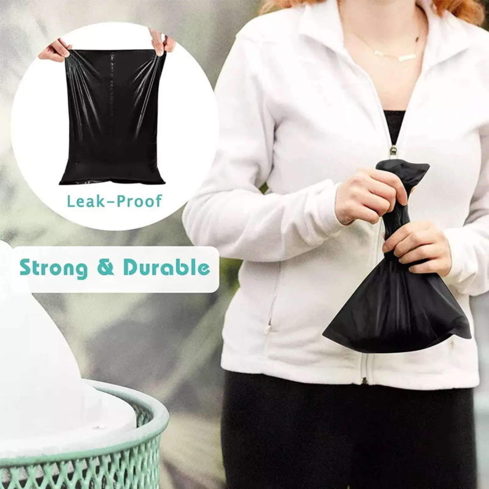 750x Biodegradable Poop Bags  Puppy Waste Disposable Black