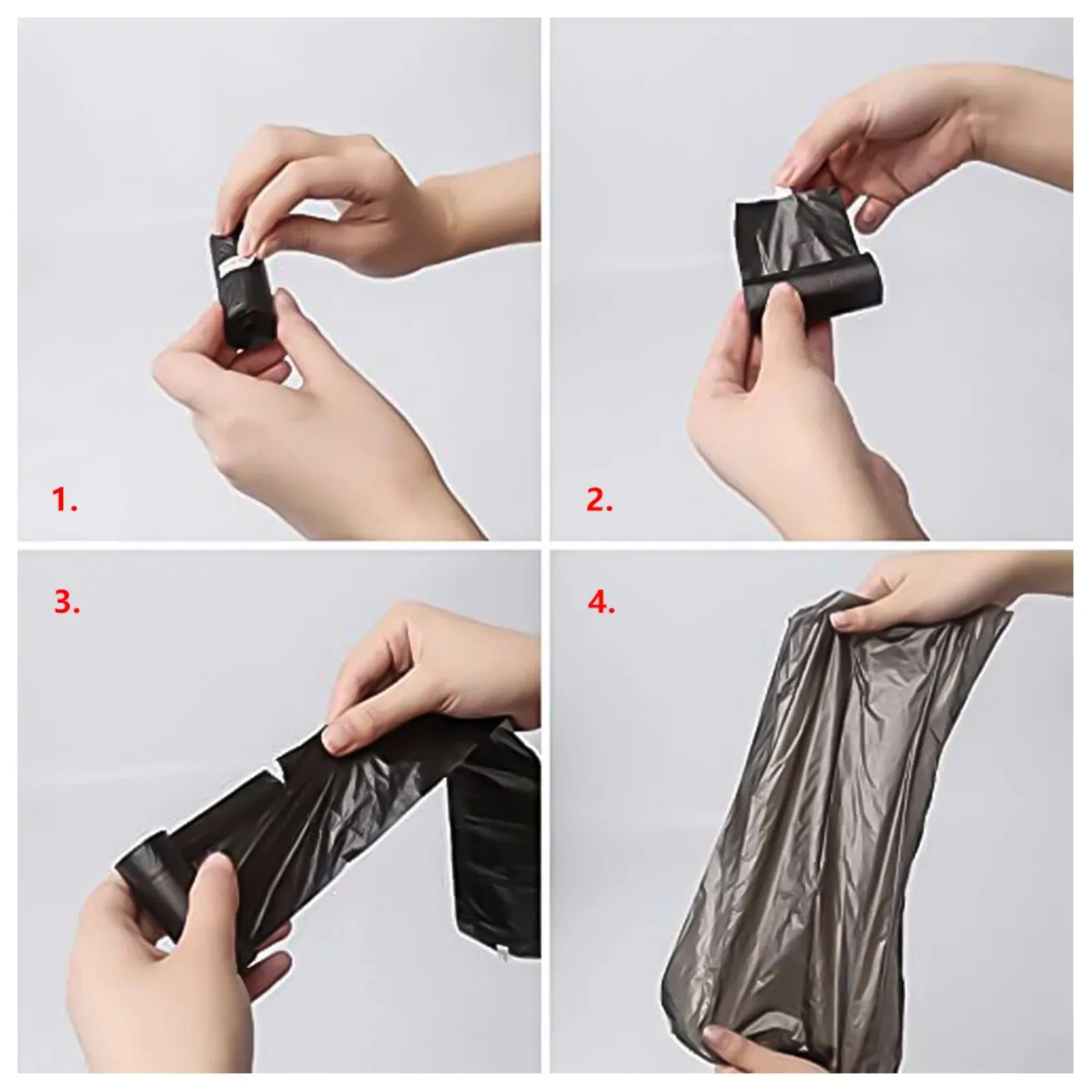750x Biodegradable Poop Bags  Puppy Waste Disposable Black
