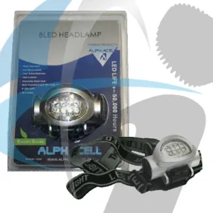 8LED HEADLAMP (USES 3AAA) BATTERY