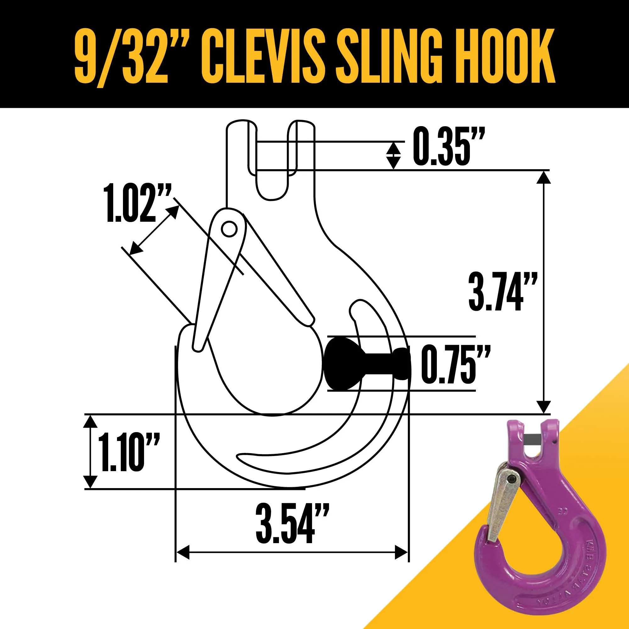 9/32" x 10' - Adjustable 3 Leg Chain Sling w/ Sling Hooks - Grade 100