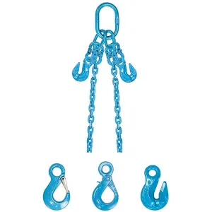 9/32" x 5' - Pewag  Adjustable 2 Leg Chain Sling w/ Sling Hooks - Grade 120