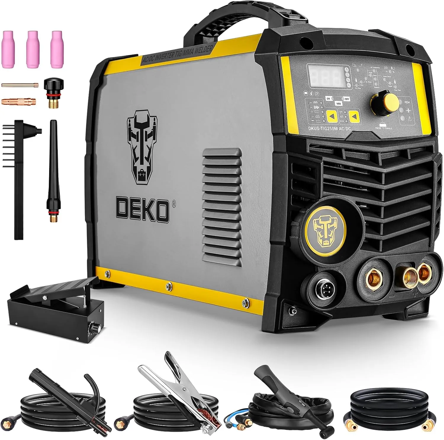 AC/DC Inverter TIG/MMA Welder,250A Fully Digital Welding Machine with Foot Pedal,IGBT,VRD Function for Carbon Steel,Stainless Steel,Copper,Aluminum and Aluminum Alloys…