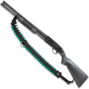 Ace Case Shotgun Sling (25 Shells) - Black, 2" Heavy-Duty Nylon, No-Slip, 1" Swivels, Made in USA