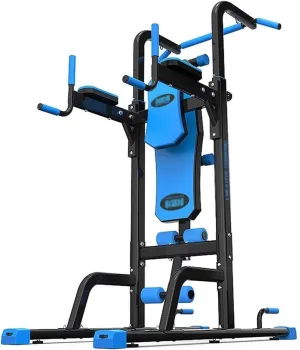 Adjustable Power Tower - Pull Up Bar Workout Dip Station Multi-Function Push Up bar for Home Gym Strength Training Fitness Equipment