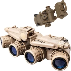 Aetheria Night Vision Goggles with Mount for PVS15/PVS18/GPNVG18 - Four-Tube Binocular Night Vision Cosplay Prop - Black