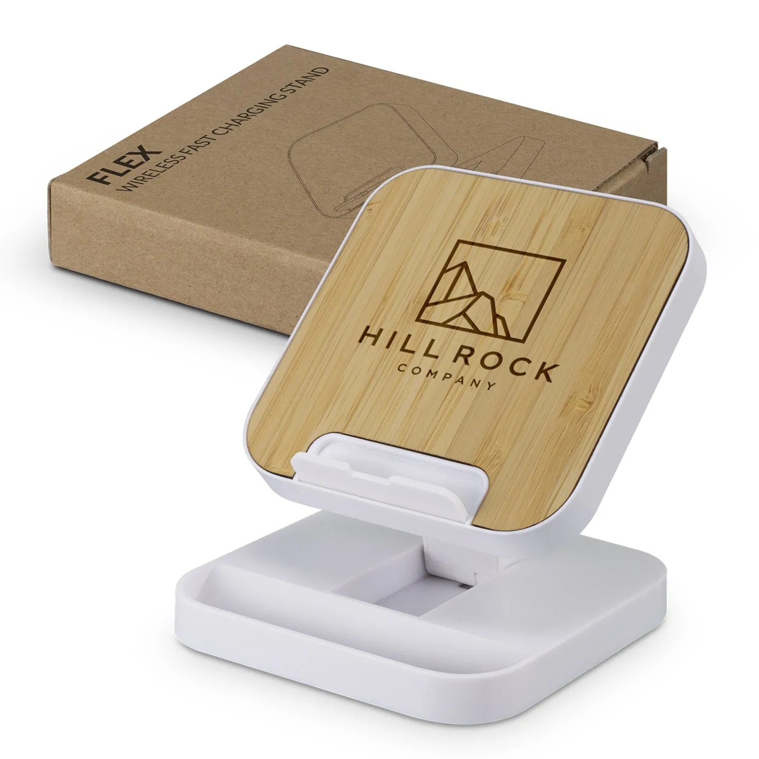 Agogo Flex Wireless Fast Charging Stand (Natural/White)