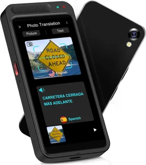 AI Language Translator Device - ChatGPT Translator No WiFi Needed, Support 139 Languages, Voice, Text, Photo Translation, Real Time Translator for Travel Business Learning