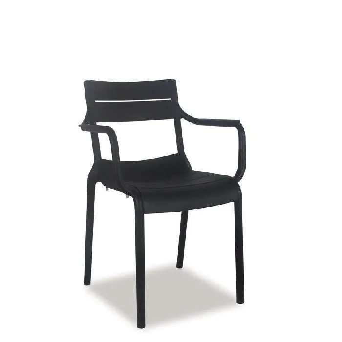 Alfresco Villa Stackable Dining Chair - Gunmetal Grey