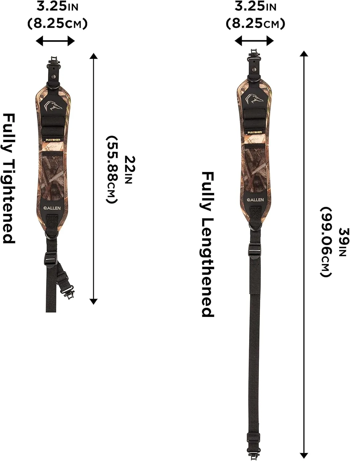 Allen Company Shocker Rifle and Shotgun Sling - Rugged Construction with Swivels - Gun Strap Ideal for Turkey Hunting - Tested up to 300 Lbs. - Mossy Oak Obsession