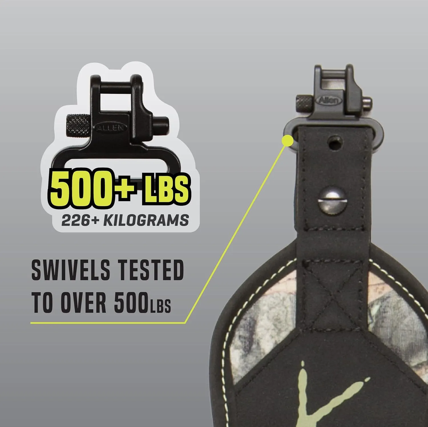 Allen Company Shocker Rifle and Shotgun Sling - Rugged Construction with Swivels - Gun Strap Ideal for Turkey Hunting - Tested up to 300 Lbs. - Mossy Oak Obsession