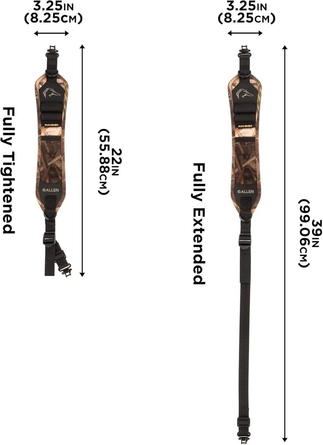 Allen Company Shocker Rifle and Shotgun Sling - Rugged Construction with Swivels - Gun Strap Ideal for Turkey Hunting - Tested up to 300 Lbs. - Mossy Oak Obsession