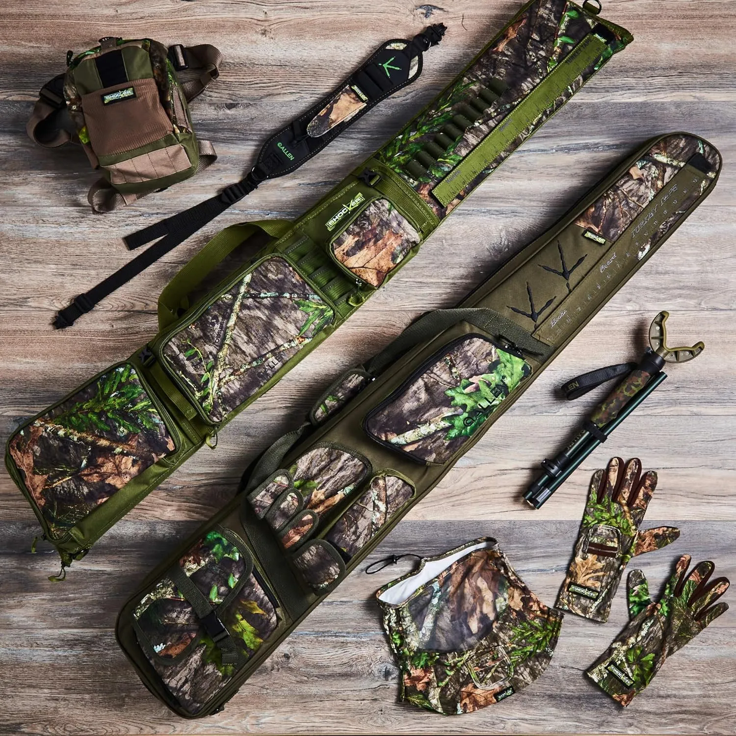 Allen Company Shocker Rifle and Shotgun Sling - Rugged Construction with Swivels - Gun Strap Ideal for Turkey Hunting - Tested up to 300 Lbs. - Mossy Oak Obsession