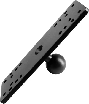 Aluminum Fish Finder Mounting Plate with 1" / B Size Ball for Garmin, Lowrance and More Marine Electronic Device Mount, Compatible with RAM Mount, Scotty, iBOLT B Size Double Socket Arm