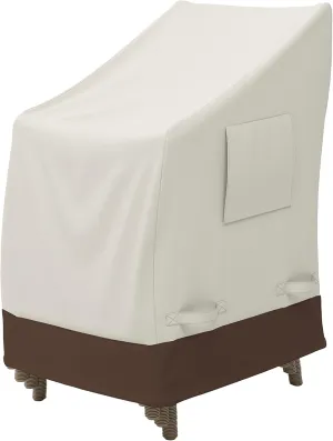 Amazon Basics Outdoor Patio Chair Cover Waterproof, Anti-UV, Durable, Beige/Tan