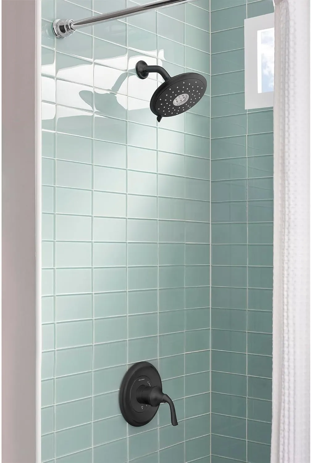 American Standard 9038074.295 Spectra Fixed 4-Function Adjustable Shower Head 7-inch 1.8 GPM, Brushed Nickel