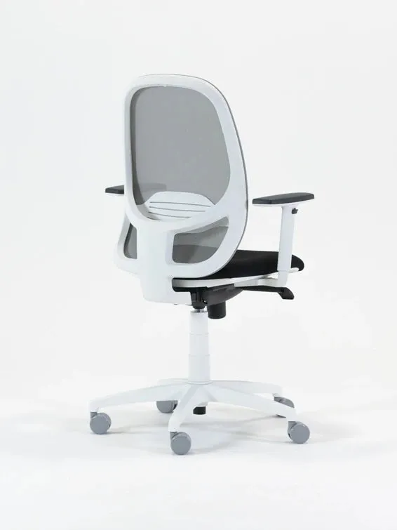 Andy Task Chair with Adjustable Arms - White