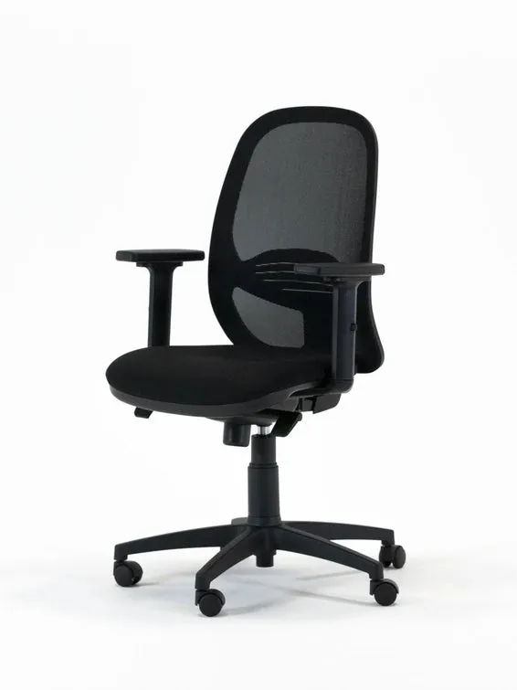 Andy Task Chair with Adjustable Arms - White