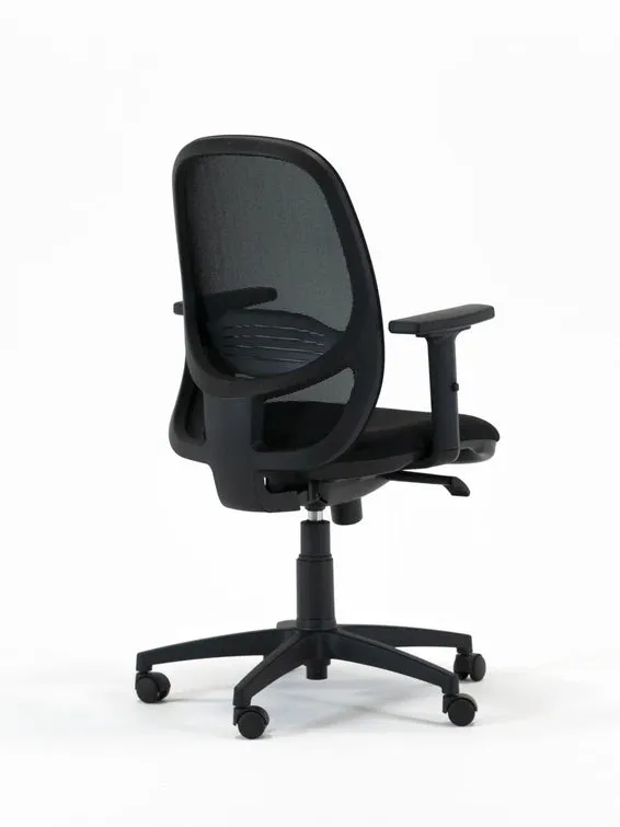 Andy Task Chair with Adjustable Arms - White