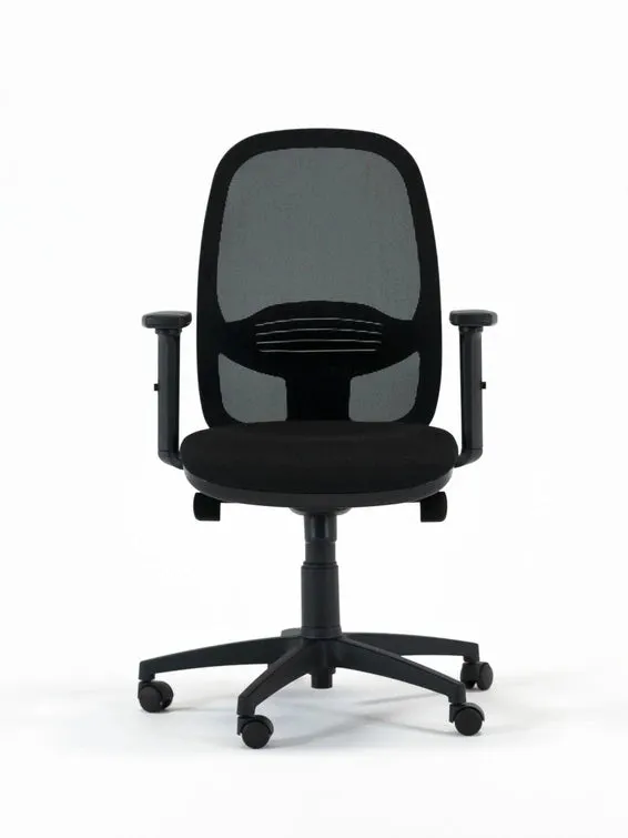 Andy Task Chair with Adjustable Arms - White