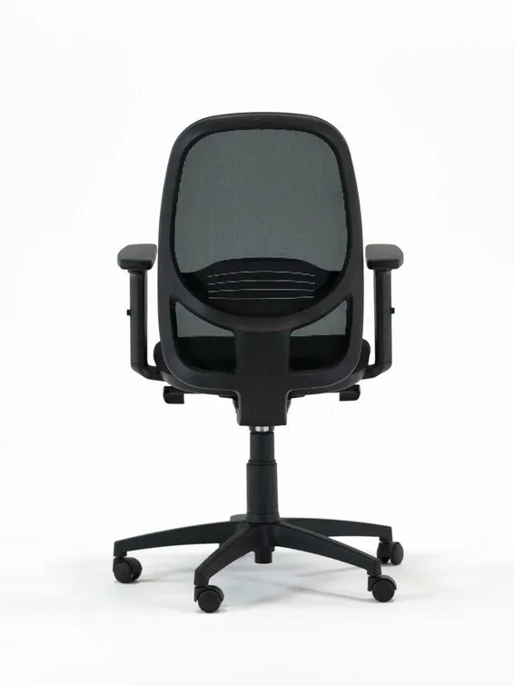 Andy Task Chair with Adjustable Arms - White