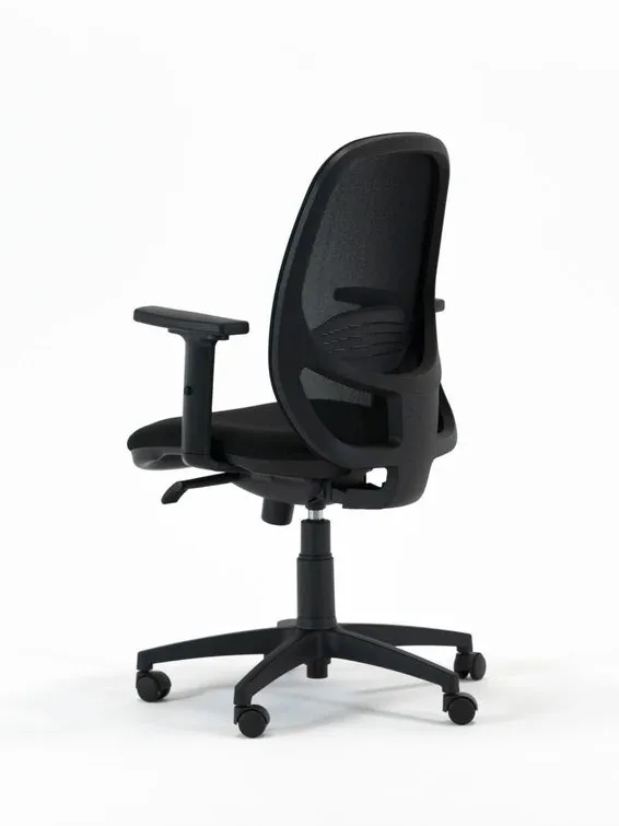 Andy Task Chair with Adjustable Arms - White