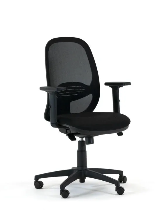 Andy Task Chair with Adjustable Arms - White