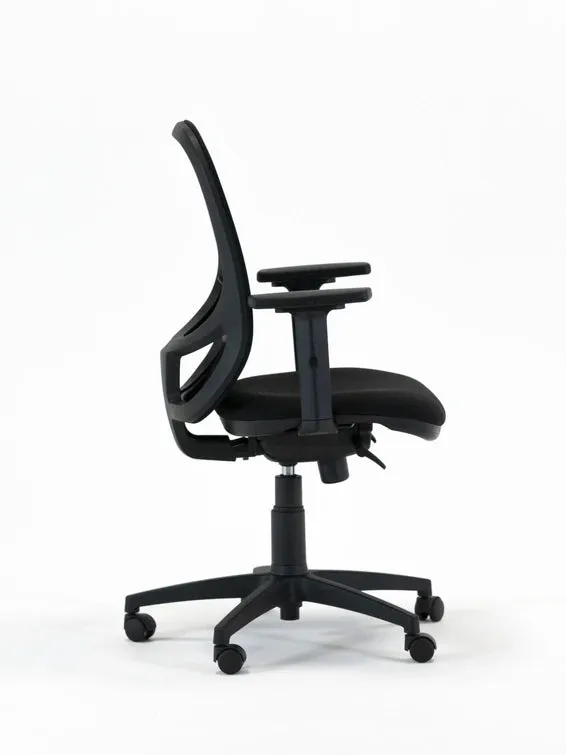 Andy Task Chair with Adjustable Arms - White