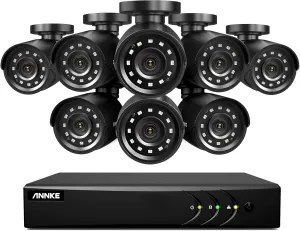 ANNKE 1080P CCTV Camera Security System with AI Human/Vehicle Detection, 5MP Lite H.265 Surveillance DVR and 8 x 1080P HD Weatherproof Camera, Easy Remote View, Smart Playback, IP66, No Hard Drive
