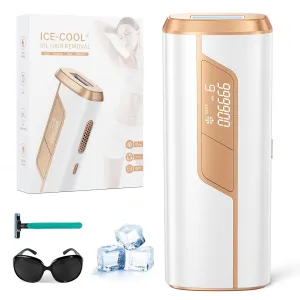 Aopvui Laser Hair Removal for Women and Men, IPL Permanent At Home Hair Removal Device with 5°C Ice Cooling Function, 999,990  Flashes Painless Hair Removal for Face,Armpits, Legs, Arms, Bikini Line