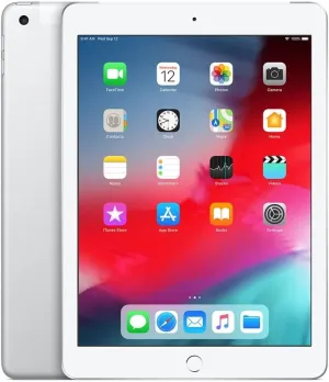Apple iPad 9.7in 6th Generation WiFi   Cellular (128GB, Silver) (Renewed)