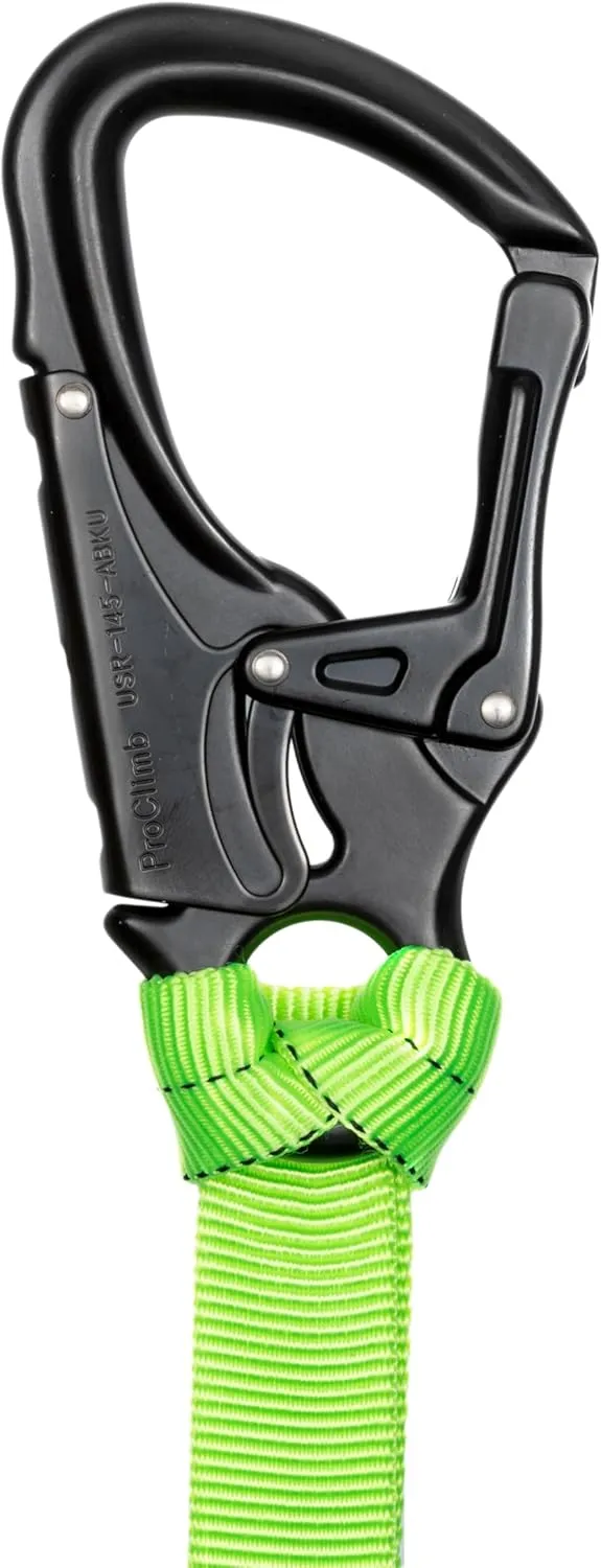 Arborist Speedline Kit - Lightweight, Durable 7075 Aluminum Snaphook, Resilient 1" Nylon Webbing, 29kN Sling Strength, 40" Six Pack…