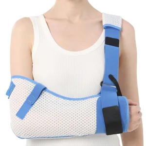 Arm Sling for Shoulder Injury with Waist Strap - Immobilizer Brace Support for Sleeping, Rotator Cuff Surgery (Mesh Version, Right, Medium,28.5-41 inch)